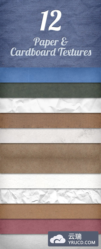 纸张和卡片背景纹理素材 Paper and Cardboard Textures Pack 1