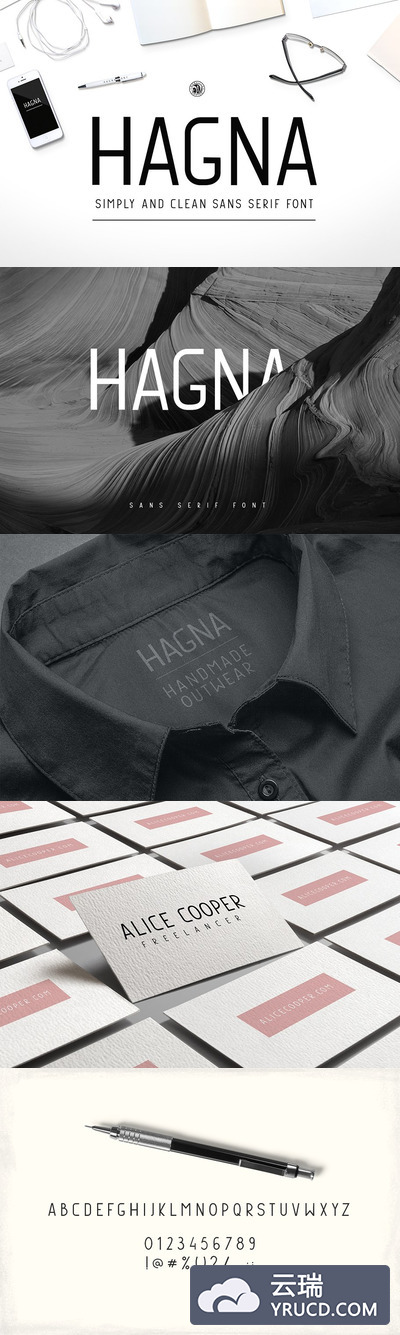 时尚的字体 Hagna