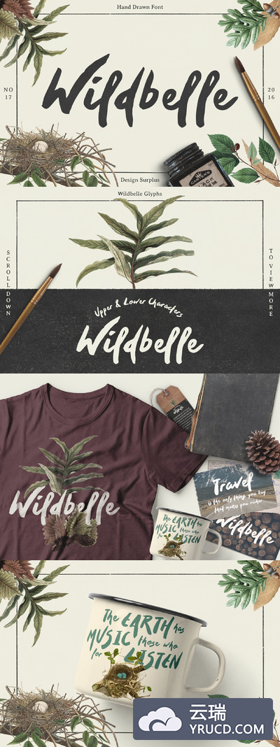 野性风格的字体 Wildbelle Font