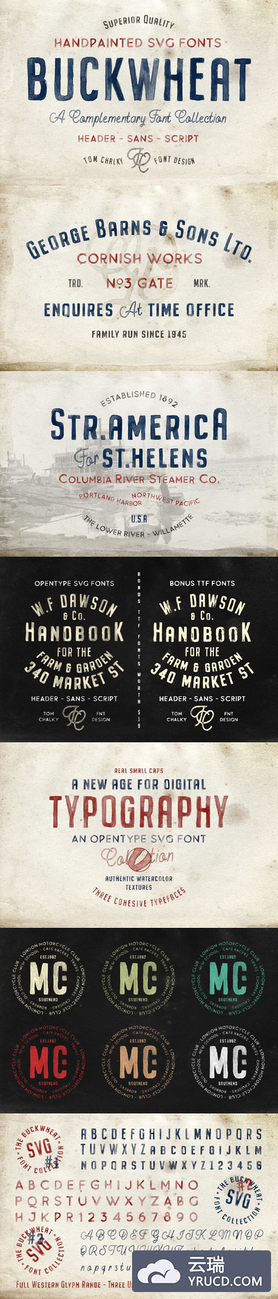 大气的 SVG 字体 Buckwheat Opentype SVG Font Family