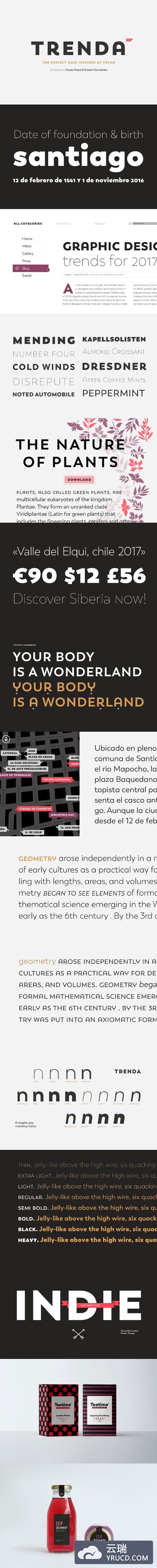 稳重的字体 Trenda