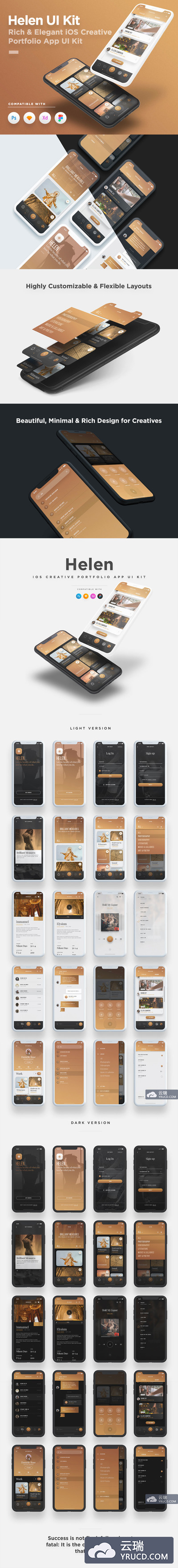 高端优雅的旅行旅游预定APP UI KITS下载 [Sketch,PSD,XD,fig]