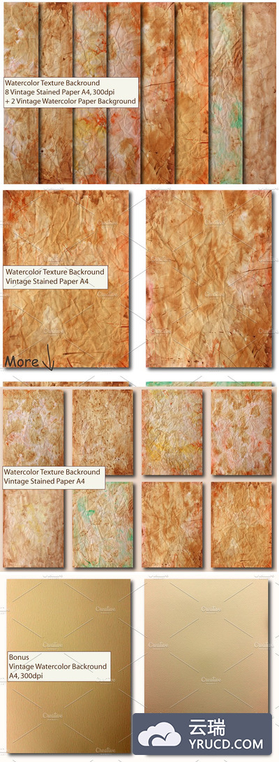 经典的复古染色纹理背景 Vintage Stained Textured Background