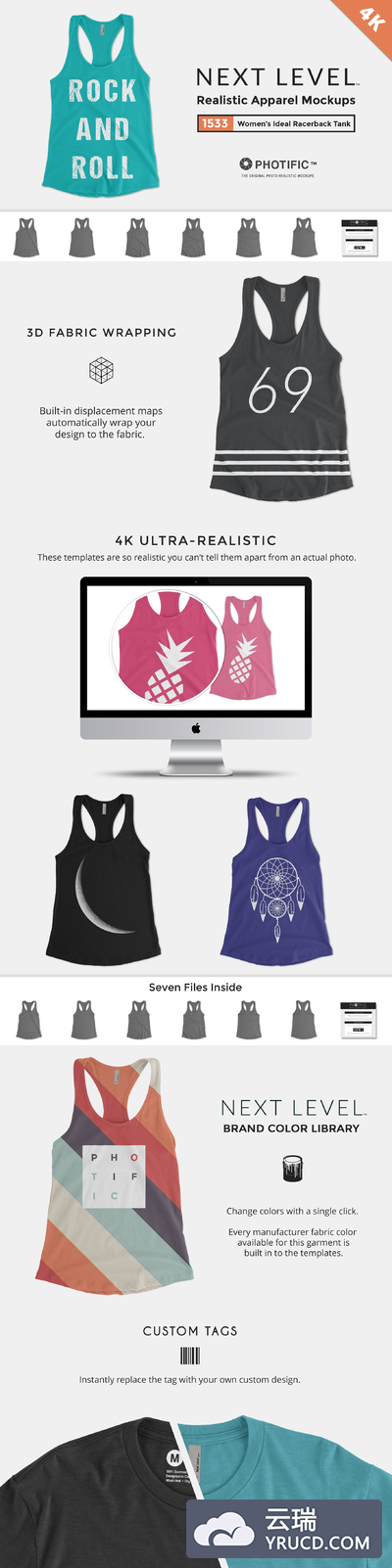 体恤样机 Next Level 1533 Ideal Racerback Tank