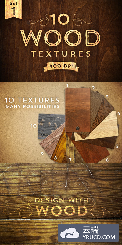 10个木质背景纹理素材 10 Wood Textures - Set 1