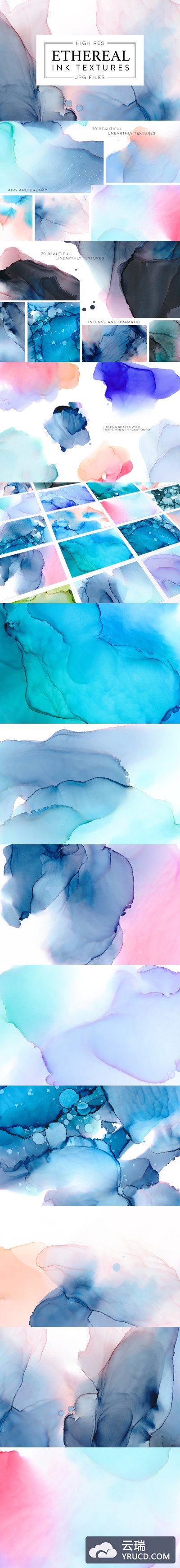 水墨运动背景纹理素材 Ethereal Ink Texture Collection