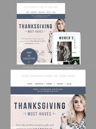 电商EDM广告模版 Gift Guide E-mail Template PSD