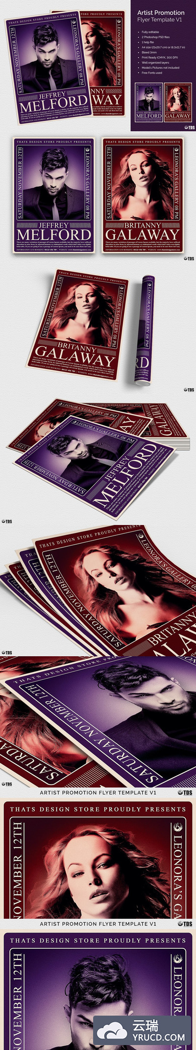 艺术促销海报 Artist Promotion Flyer PSD V1