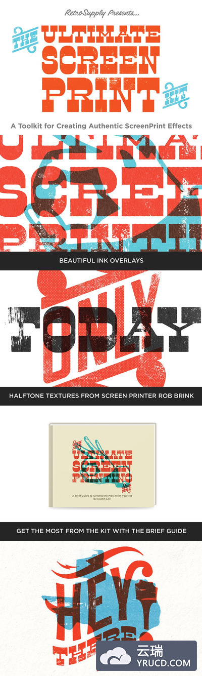 复古图层样式素材包 The Ultimate ScreenPrinting Kit