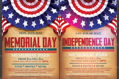 美国纪念日海报 Independence/Memorial Day Flyer