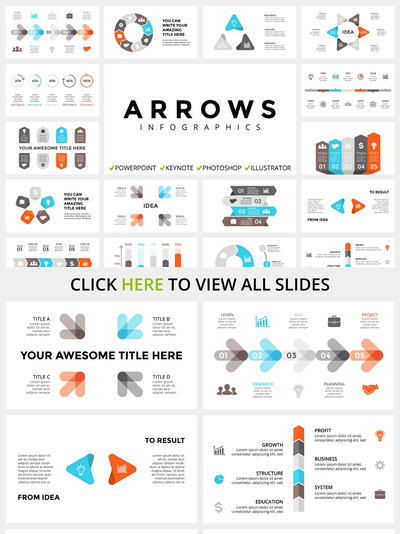 数据图表PPT模版 ARROWS - Free Updates