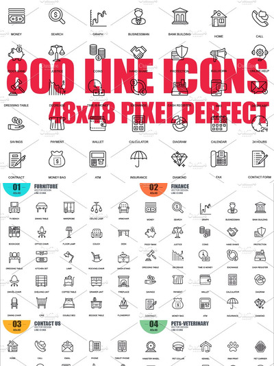 线型图标套装 Line Web Icons