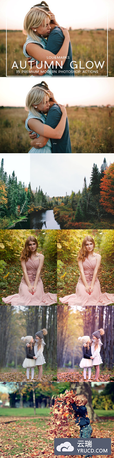 35 秋季效果的PS动作 35 Autumn Glow PS Actions