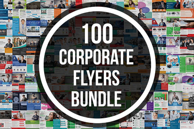 100个企业海报模版 100 Corporate Flyers Bundle