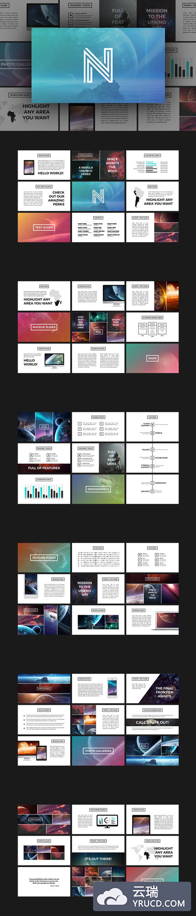 创意大图照片PPT模版 Neptune - Creative Presentation