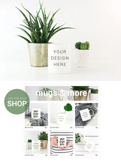 白色咖啡马克杯样机 White coffee mug mockup photo