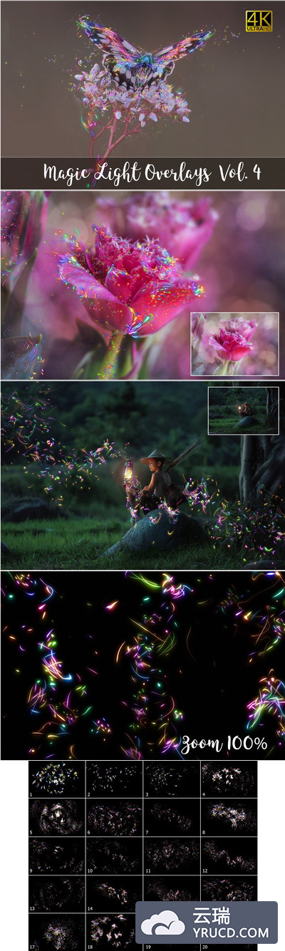 4K级魔幻光线图形素材 4K Magic Light Overlays Vol. 4