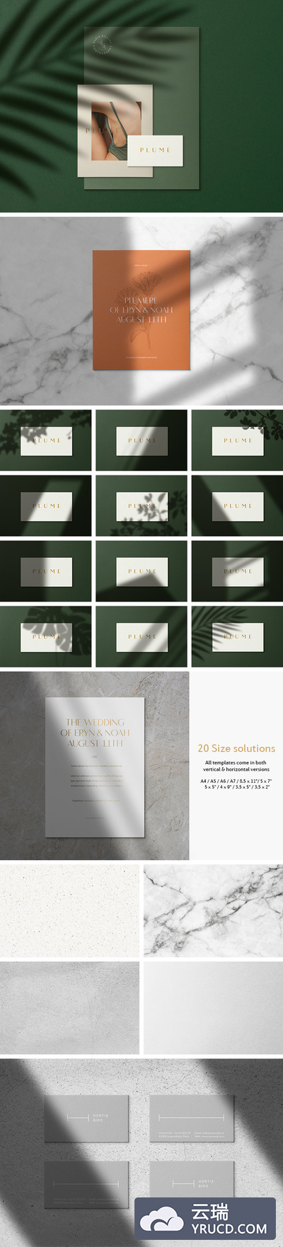 样机 | 12个高级高端高品质高分辨率文具文件名片底纹纹理模型