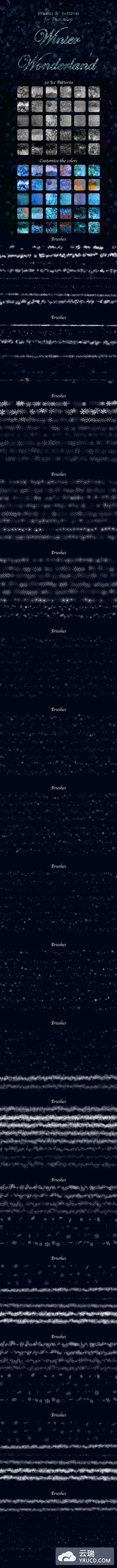 冬天雪花笔刷 Winter Wonderland for Photoshop