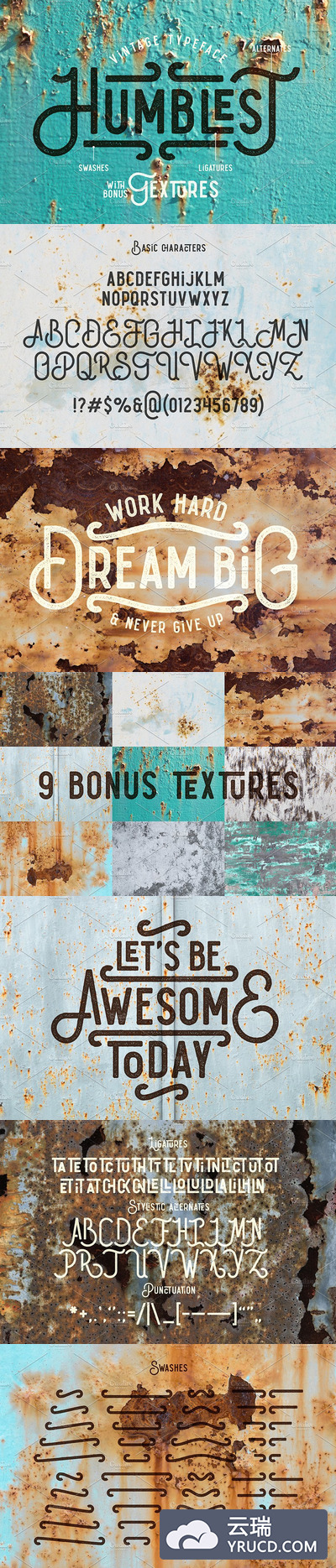 简单变形英文字体 Humblest typeface with bonus