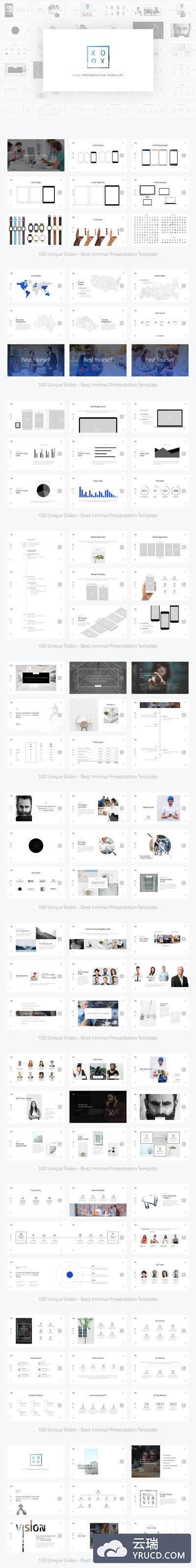 Key | 过渡动画100个高清幻灯片设备样机可编辑图标集