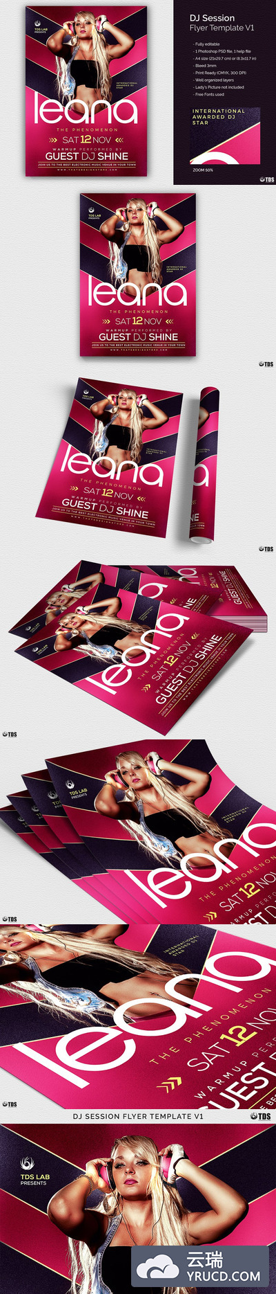 DJ广告海报模版 DJ Session Flyer PSD V1