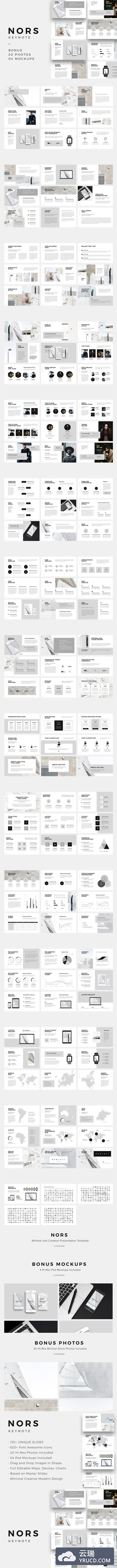 数码产品展示的  keynote 模版 NORS Keynote Template + Big Bonus