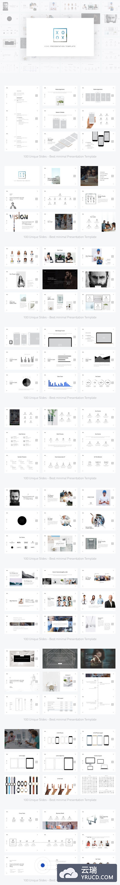 时尚高端简约多用途的keynote幻灯片演示模版（key）