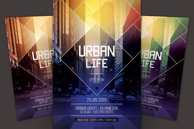 城市生活海报模版 Urban Life Flyer