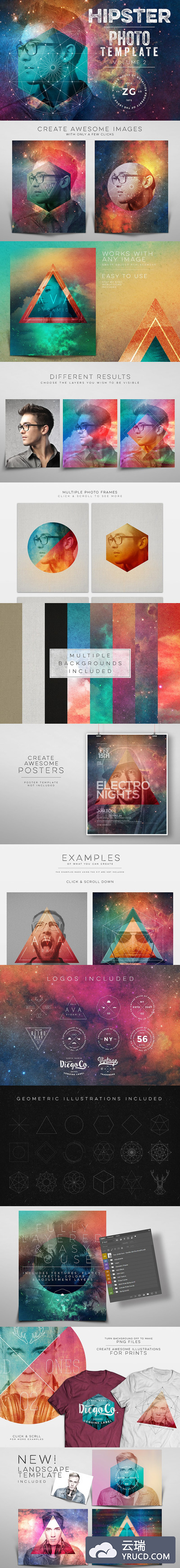 时髦科幻照片模板 Hipster Photo Template V.2