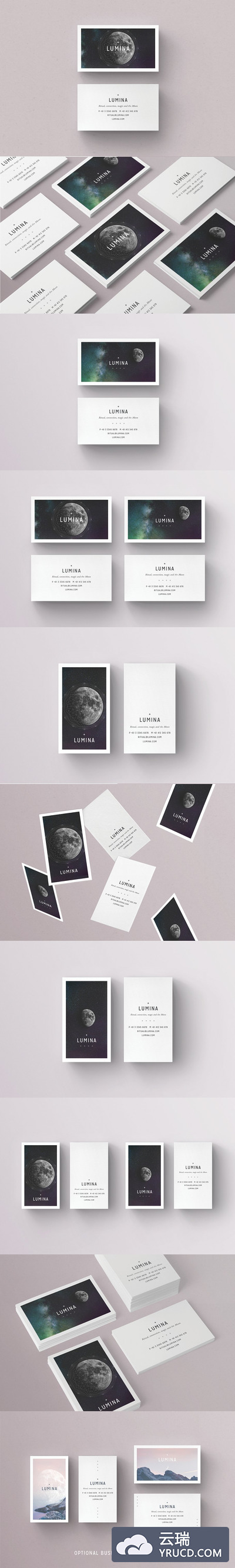 极简商业名片模版 LUMINA Business Card Template