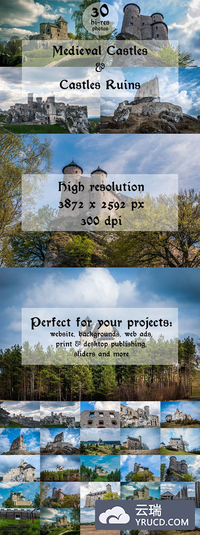 城堡和废墟照片包 Castles & Ruins Photo Pack