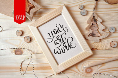 样机 | 圣诞节贺卡邀请函照片模拟文件智能对象礼品卡