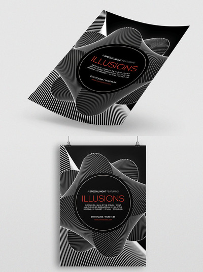 时尚抽象多用途的液体大理石质感海报宣传单DM设计模板-13