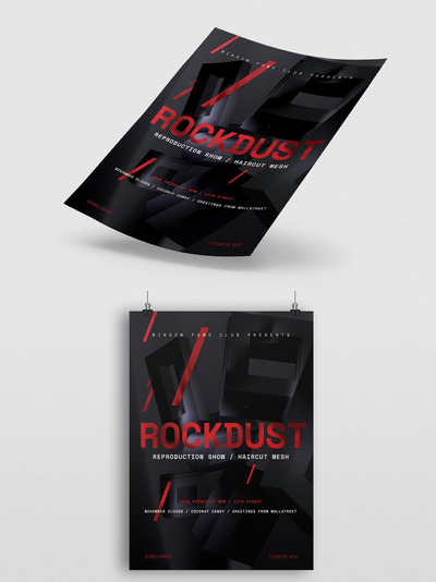 时尚抽象多用途的液体大理石质感海报宣传单DM设计模板-22