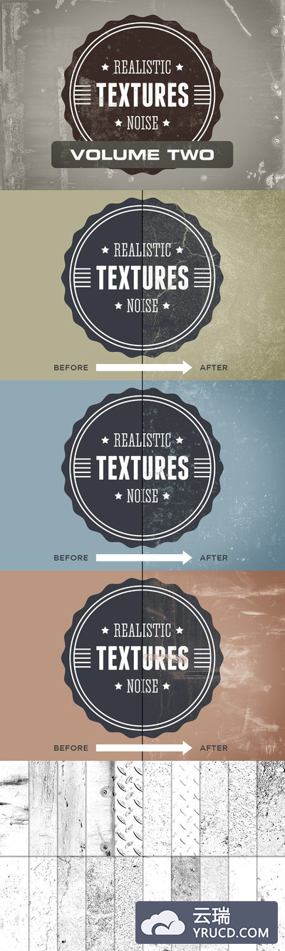 逼真的噪音纹理包卷 Realistic Noise Textures Pack Vol. 2