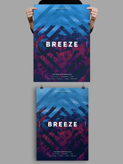 时尚抽象多用途的液体大理石质感海报宣传单DM设计模板-15