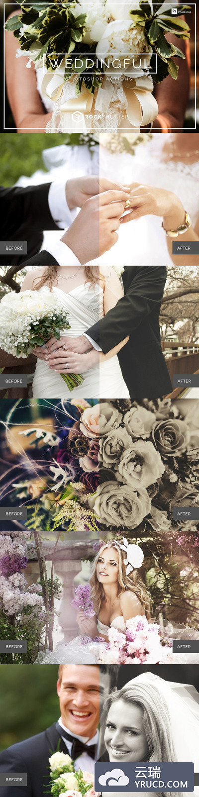 婚礼照片PS滤镜 Weddingful Photoshop Actions