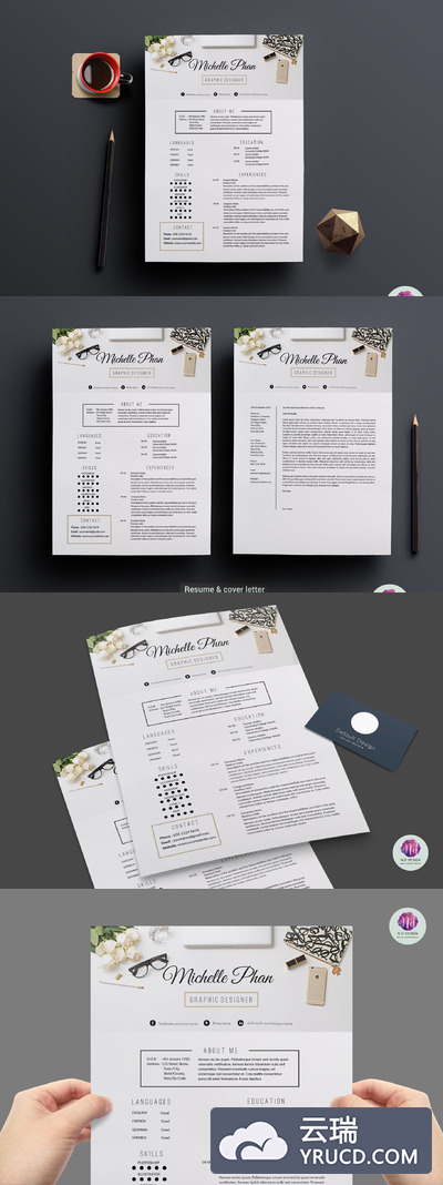 现代风格简历模版 Modern resume template