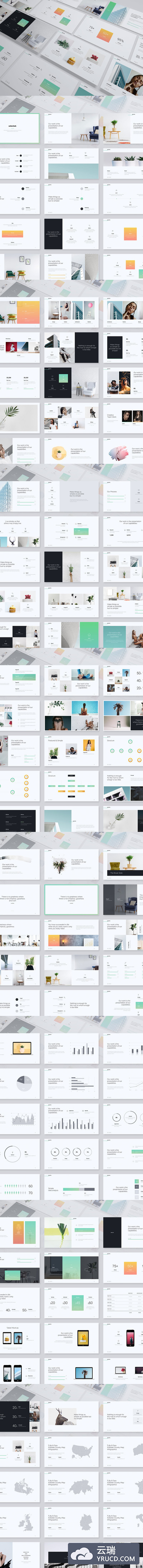 时尚高端简约大气的商业商务质感多用途powerpoint幻灯片演示模版（pptx）