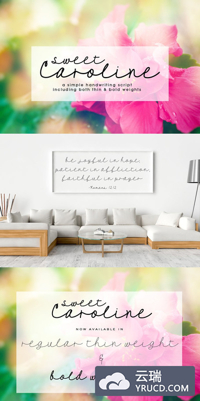 甜美的手绘字体 Sweet Caroline