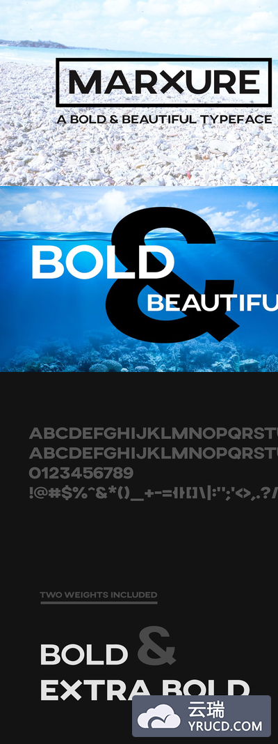 大气的无衬线字体 MARXURE Headline Typeface + WebFont