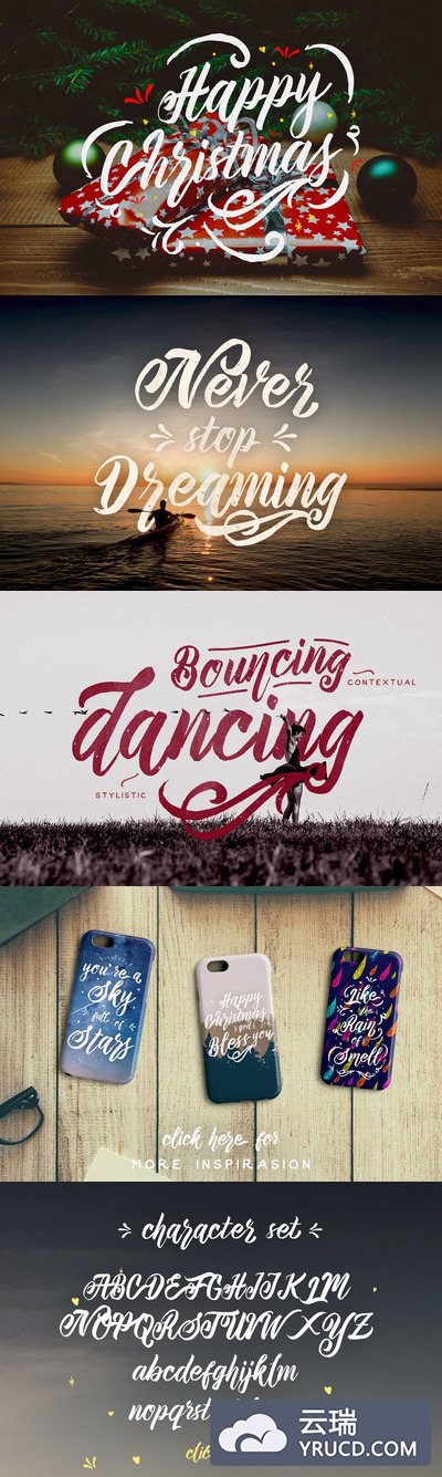 适合圣诞节的英文手写字体 Natalia Script