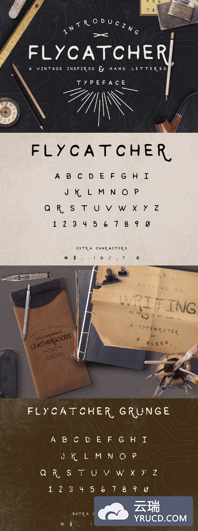 怀旧风格的字体 Flycatcher Font