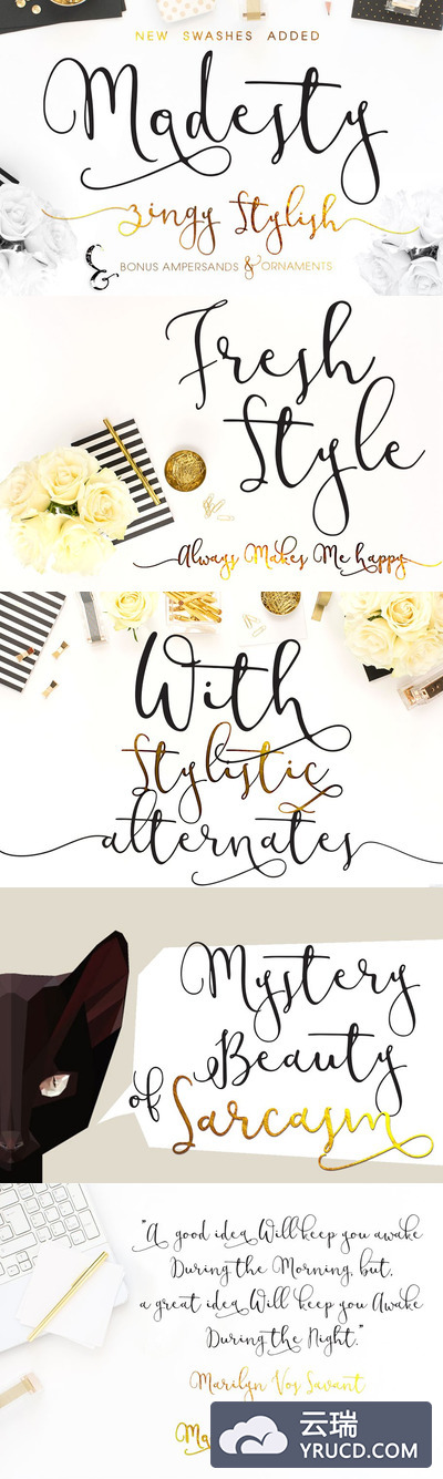 大气的手绘字体 Modesty