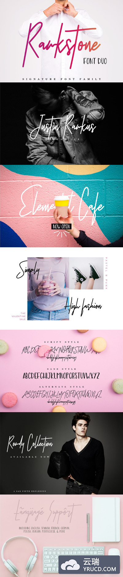 大气的手写签名英文字体 Rawkstone Font Duo