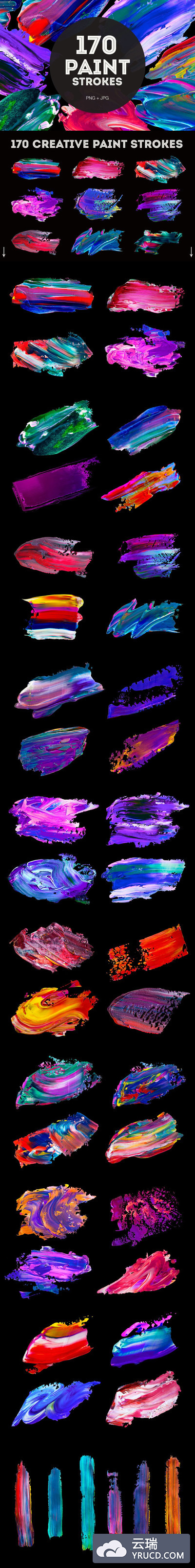 170种有创意的油画笔刷效果 170 Creative Paint Strokes