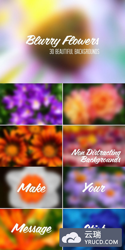 30种漂亮的模糊效果的背景图片 30 Blurry Flower Backgrounds