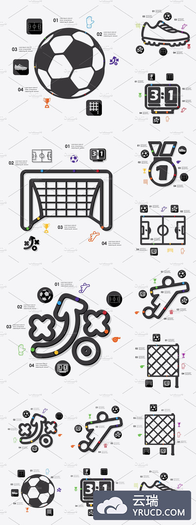 足球信息图表 football infographic
