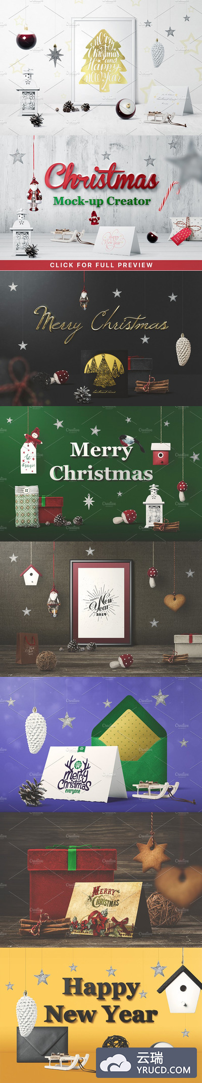 圣诞节场景样机 Christmas Mockup Creator